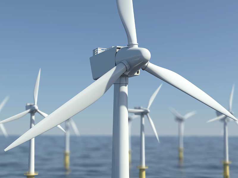 Erneuerbare, regenerative Energie - Windenergie.