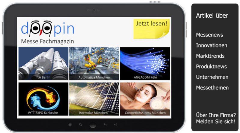 Messenews, Innovationen, Martkttrends, Produktnews, Unternehmen, Messethemen.