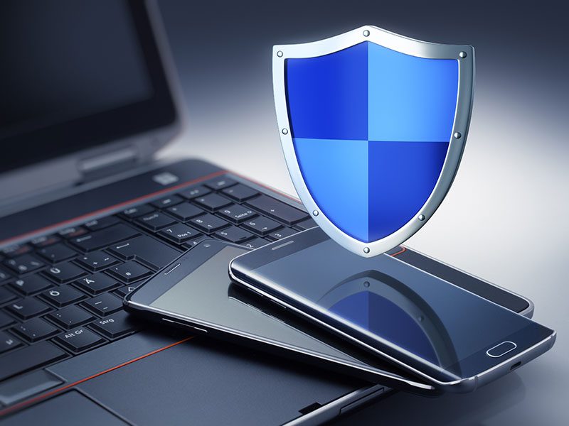 IT-Security, Datenschutz, Sicherheitssysteme gegen Hacker, Trojaner oder Viren.
