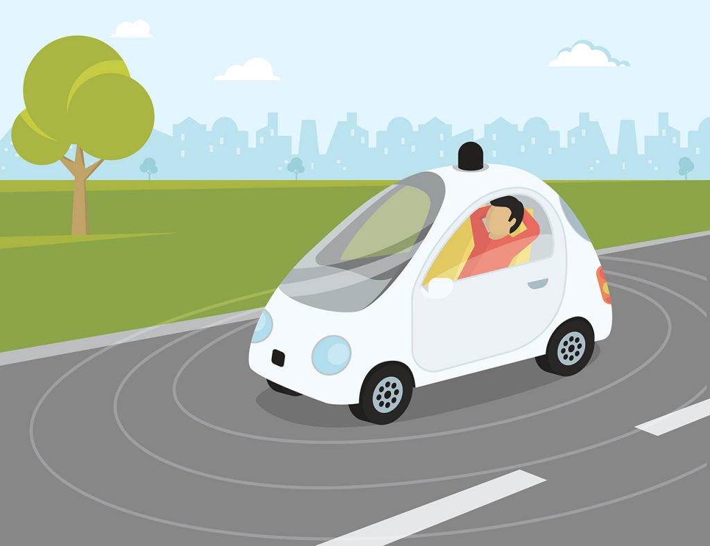 Automobile und Mobilität - selbstfahrendes Auto.
