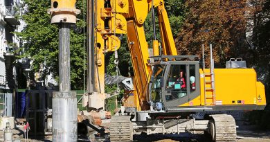 Leitungsbau in der Tiefbauindustrie.