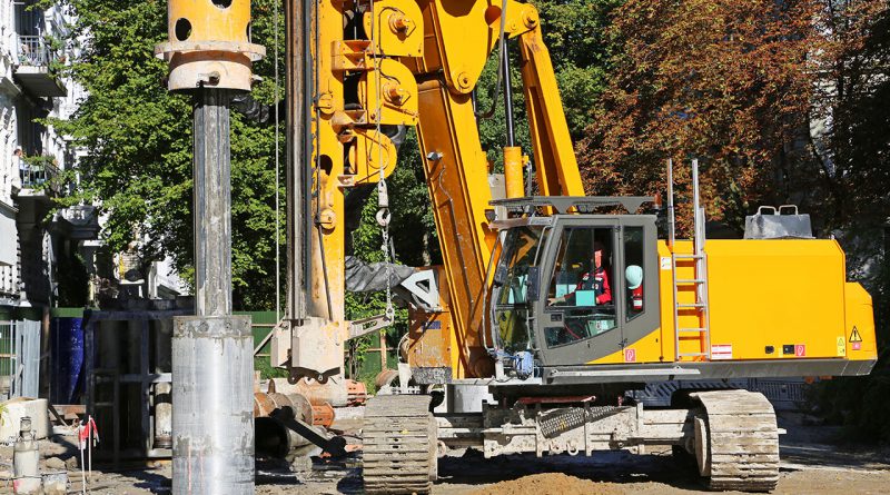 Leitungsbau in der Tiefbauindustrie.