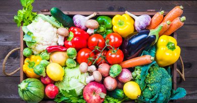 Vegane fleischfreie Ernährung. Gemüse und Obst.
